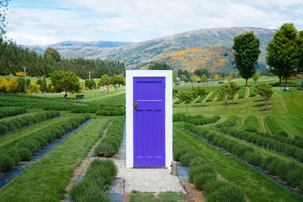 New Zealand South Island Itinerary Wanaka Lavender Farm Door